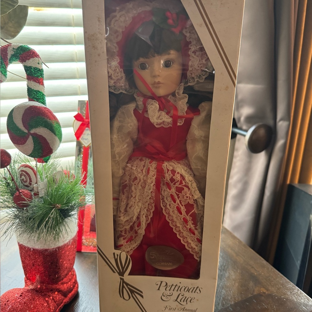 Holiday Doll in Red and White
